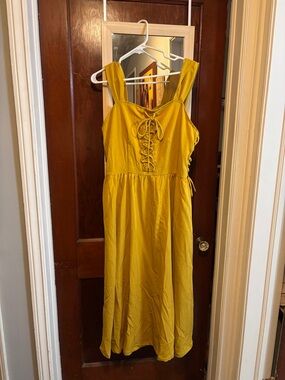 Scarlett Darkness Mustard Yellow Dress